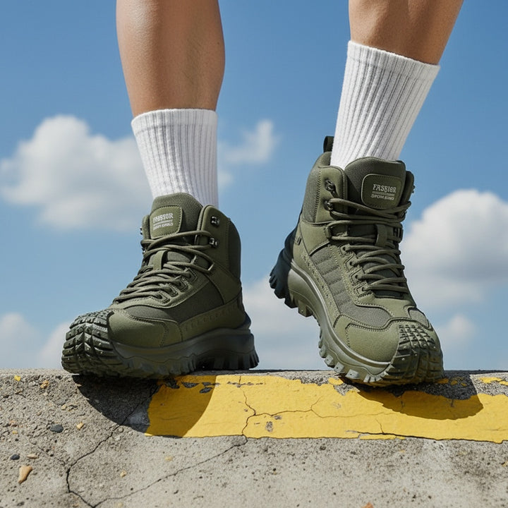 Autumn New High-Top Plus Size Casual Sports Shoes, Outdoor Hiking Boots, Comfortable Thick Sole Lightweight Casual Walking Shoes, Suitable for All-Season Daily Outdoor Activities, Walking And Travel, Mountaineering, Camping Gear