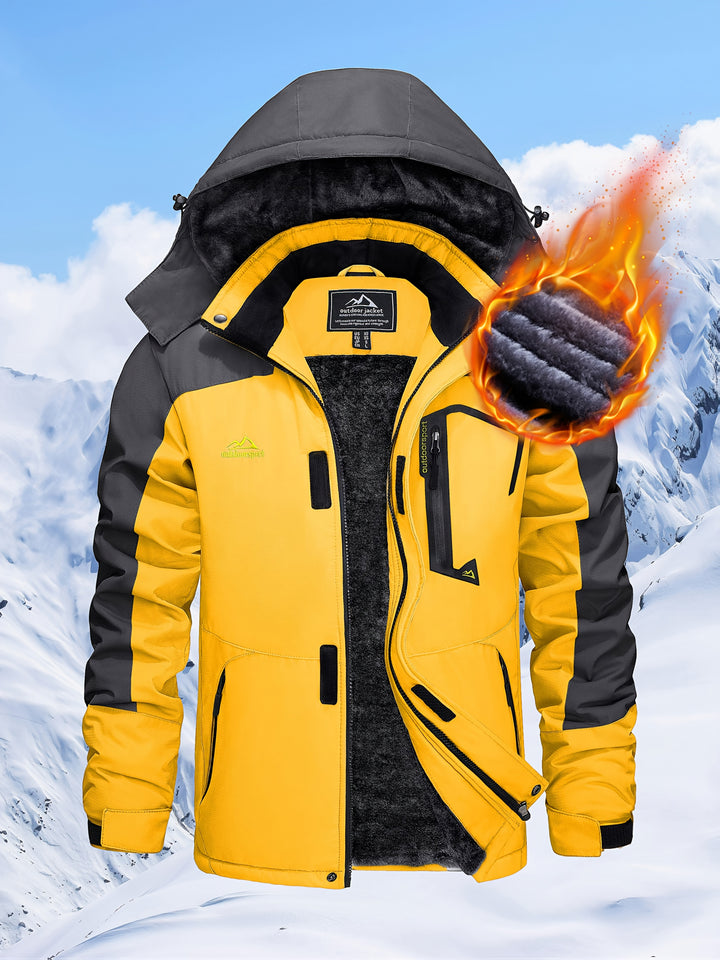 Men's Winter Warm Jackets Fleece Lined Coats Hooded Thermal Outdoor Thick Jacket Heavy Sport Hiking Jogging Camping Fishing Climbing Traveling Skiing Snowboarding Casual Parka