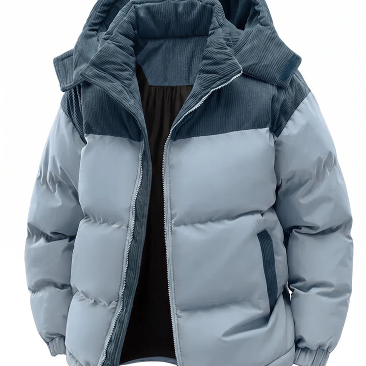 Men’s Thick Padded Winter Jacket – Hooded Warm Coat