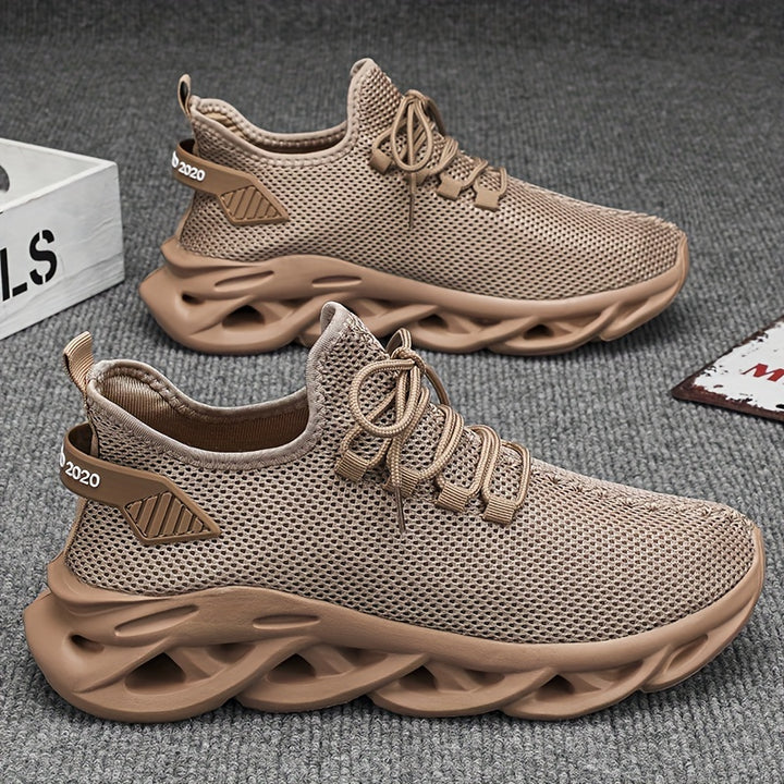 [Men's Running Shoes] Men's Lightweight Breathable Mesh Running Shoes - Large Size Fashion Casual Sports Shoes