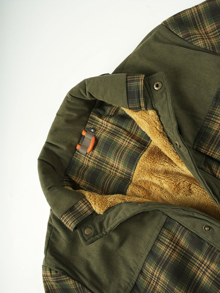 Men’s Fleece-Lined Plaid Jacket