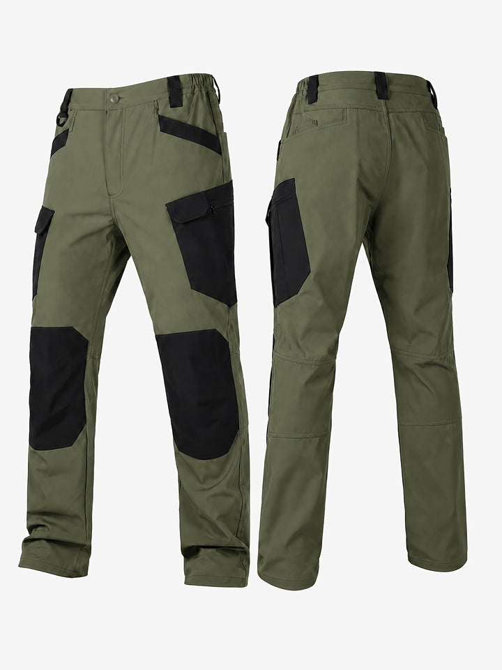 Men's Tactical Cargo Pants - Stretch Fabric with Multiple Pockets, Regular Fit, Machine Washable - Elastic Waist for Everyday Comfort - Durable Outdoor Hiking and Casual Workwear - Casual Cargo Pants