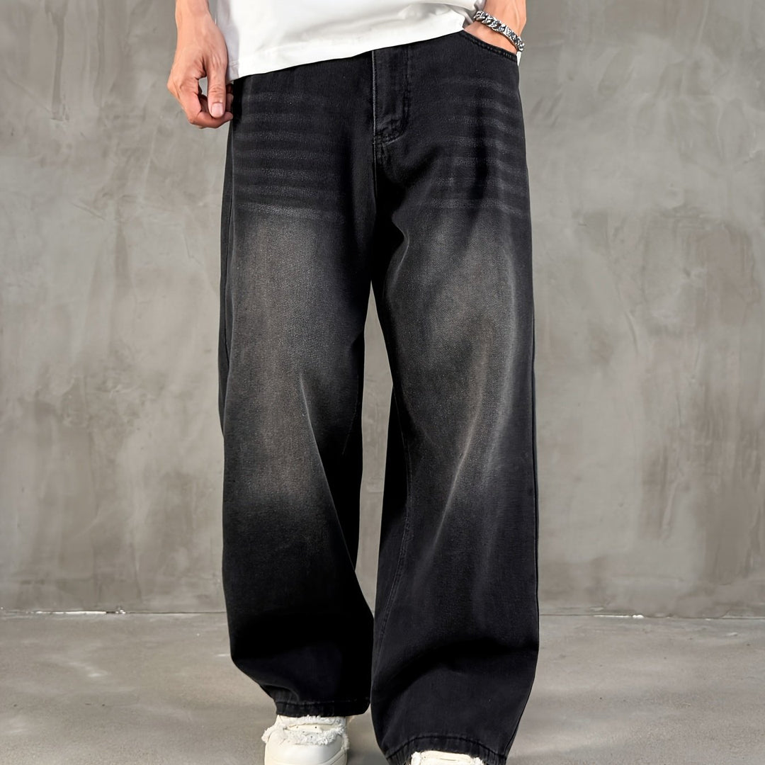 Men’s Loose Fit Black Jeans
