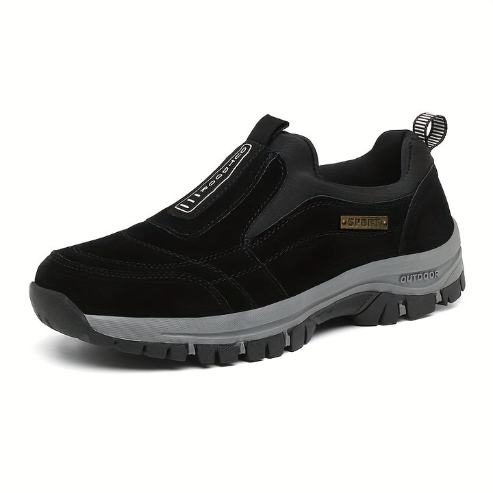 Men'S Large-sized Thick Soled Hiking Shoes | Sports, Casual Slip-On with Upper and TPR Sole, All-Season Wear