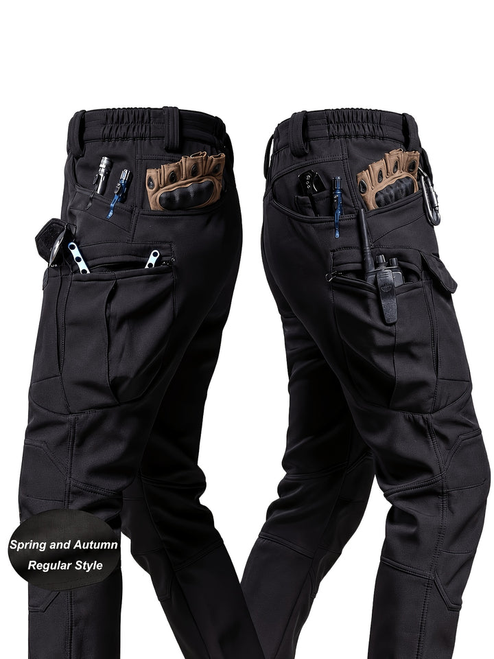 Men's Tactical Cargo Pants - Stretch Fabric with Multiple Pockets, Regular Fit, Machine Washable - Elastic Waist for Everyday Comfort - Durable Outdoor Hiking and Casual Workwear - Casual Cargo Pants