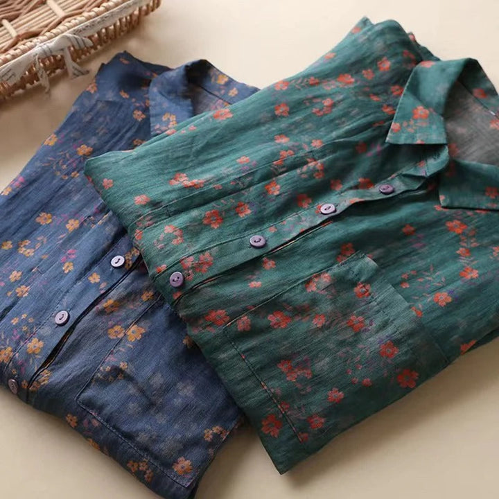 REMA ™  – Floral Half-Placket Shirt