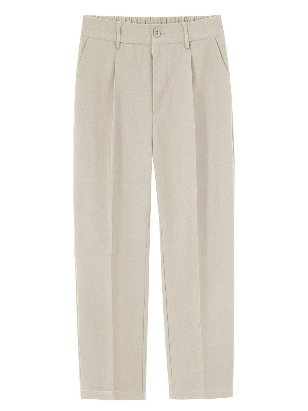 Men’s Elastic Waist Trousers – Straight Leg Pull-On Casual Pants