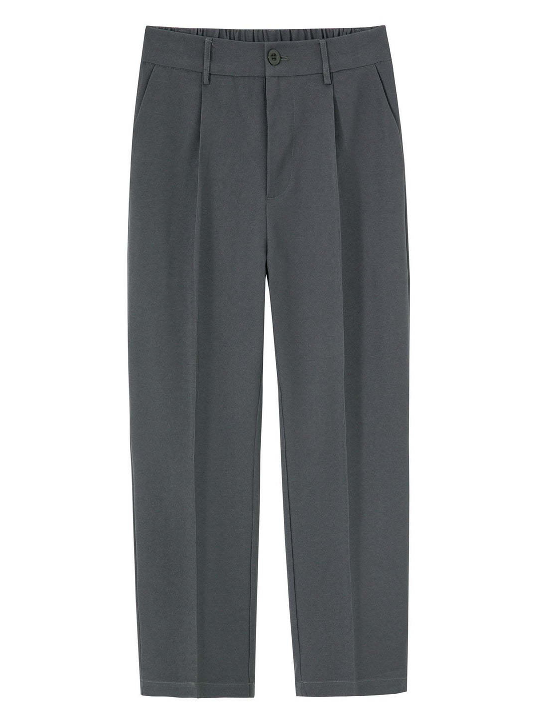 Men’s Elastic Waist Trousers – Straight Leg Pull-On Casual Pants
