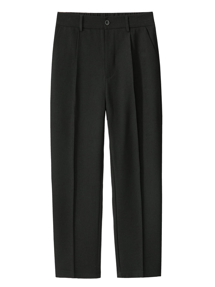 Men’s Elastic Waist Trousers – Straight Leg Pull-On Casual Pants