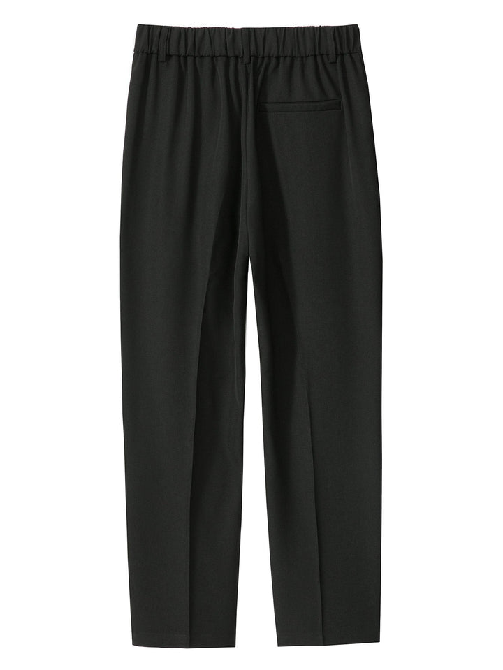 Men’s Elastic Waist Trousers – Straight Leg Pull-On Casual Pants