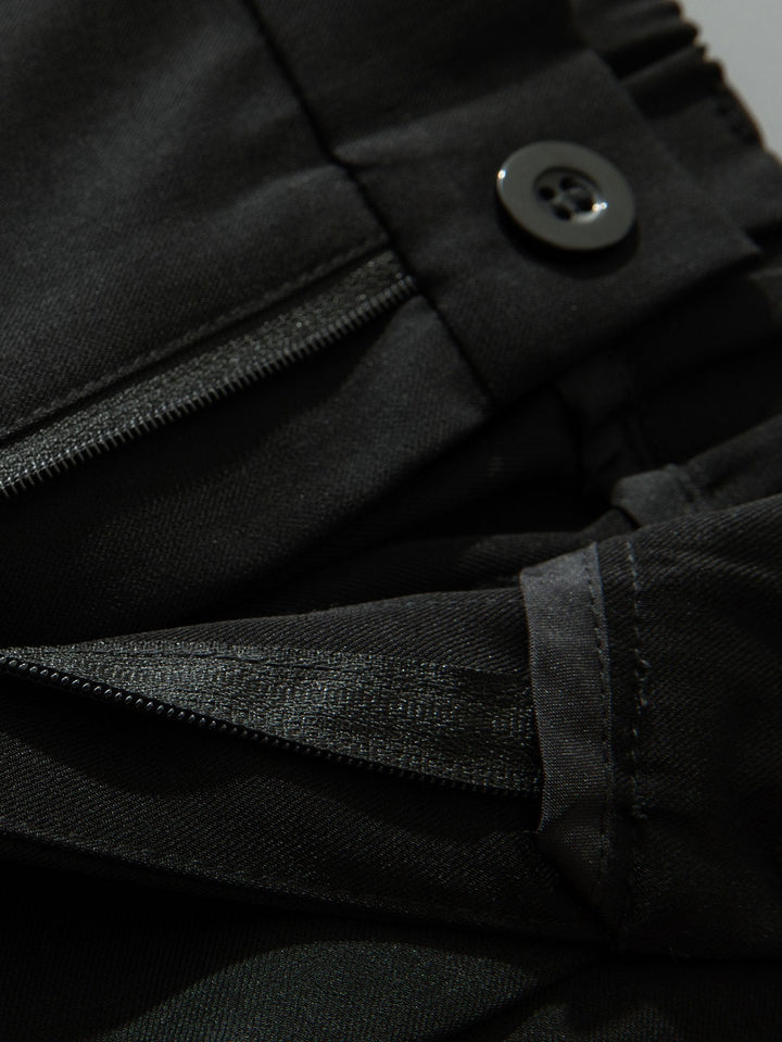 Men’s Elastic Waist Trousers – Straight Leg Pull-On Casual Pants