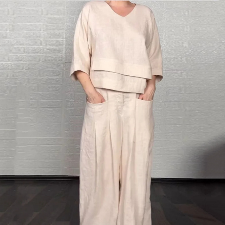 Elisabetta ™  –  Cotton Linen 2-Piece Set