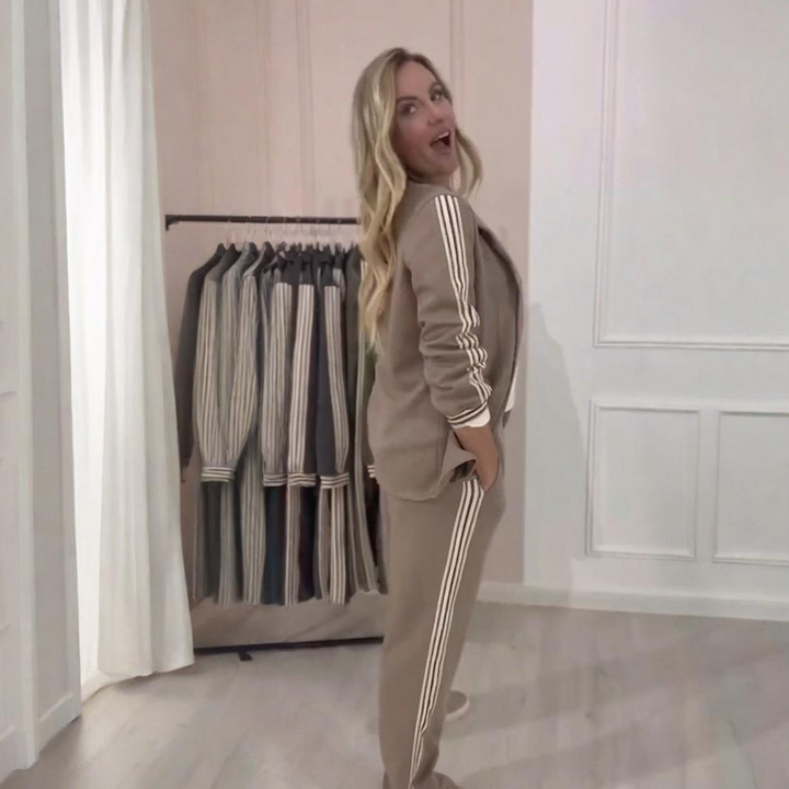 Milanova™ 2-Piece Striped Blazer & Trousers Set